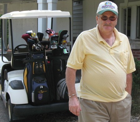 Randy heading for the clubhouse.